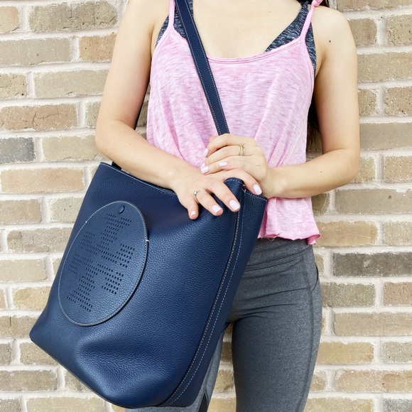 NWT Tory Burch Perforated Logo Hobo Tote Handbag - Picture 3 of 8